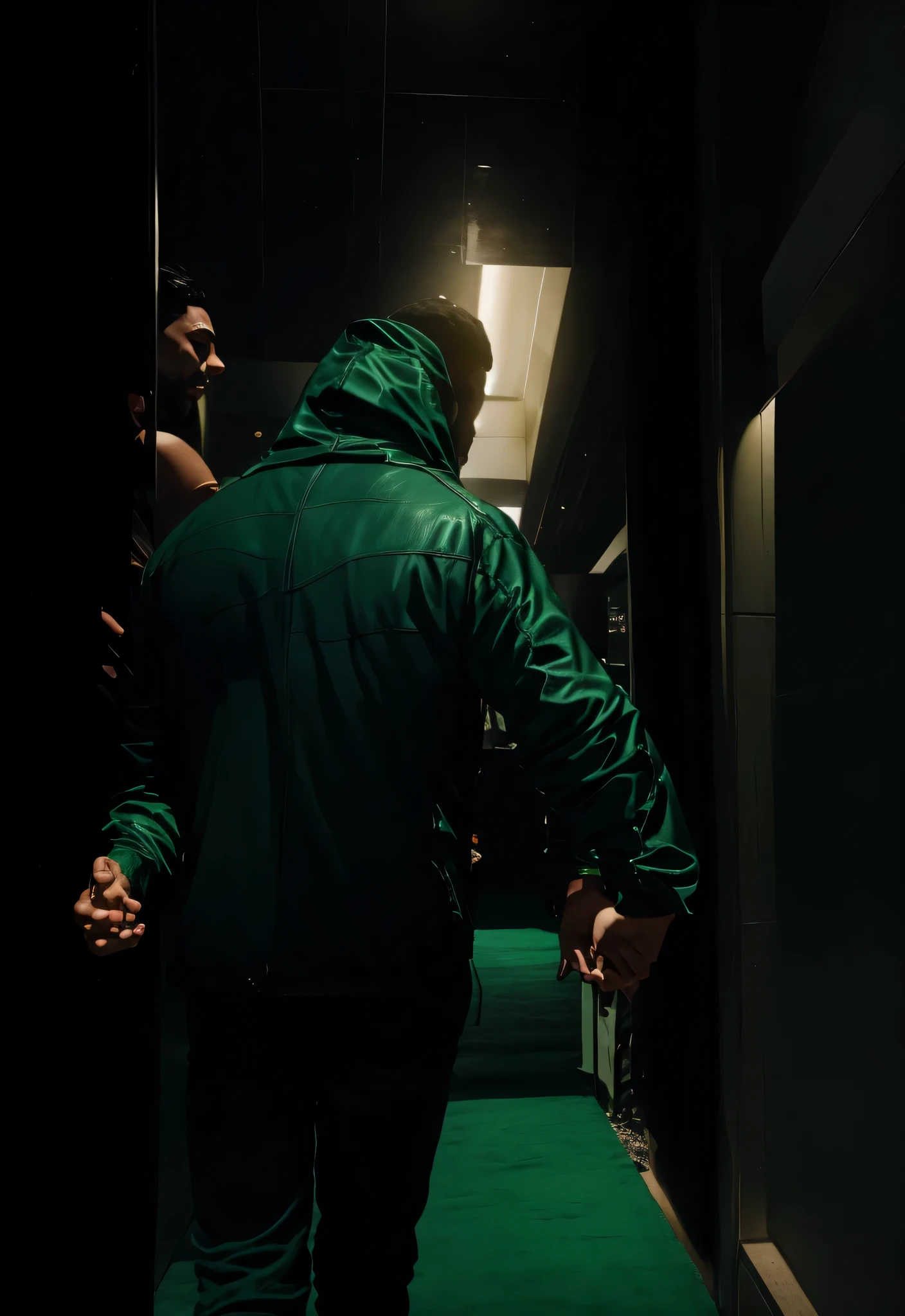 faaris holding his hand out towards bullets, faaris azura infront of camera, faaris azura in green room, faaris azura