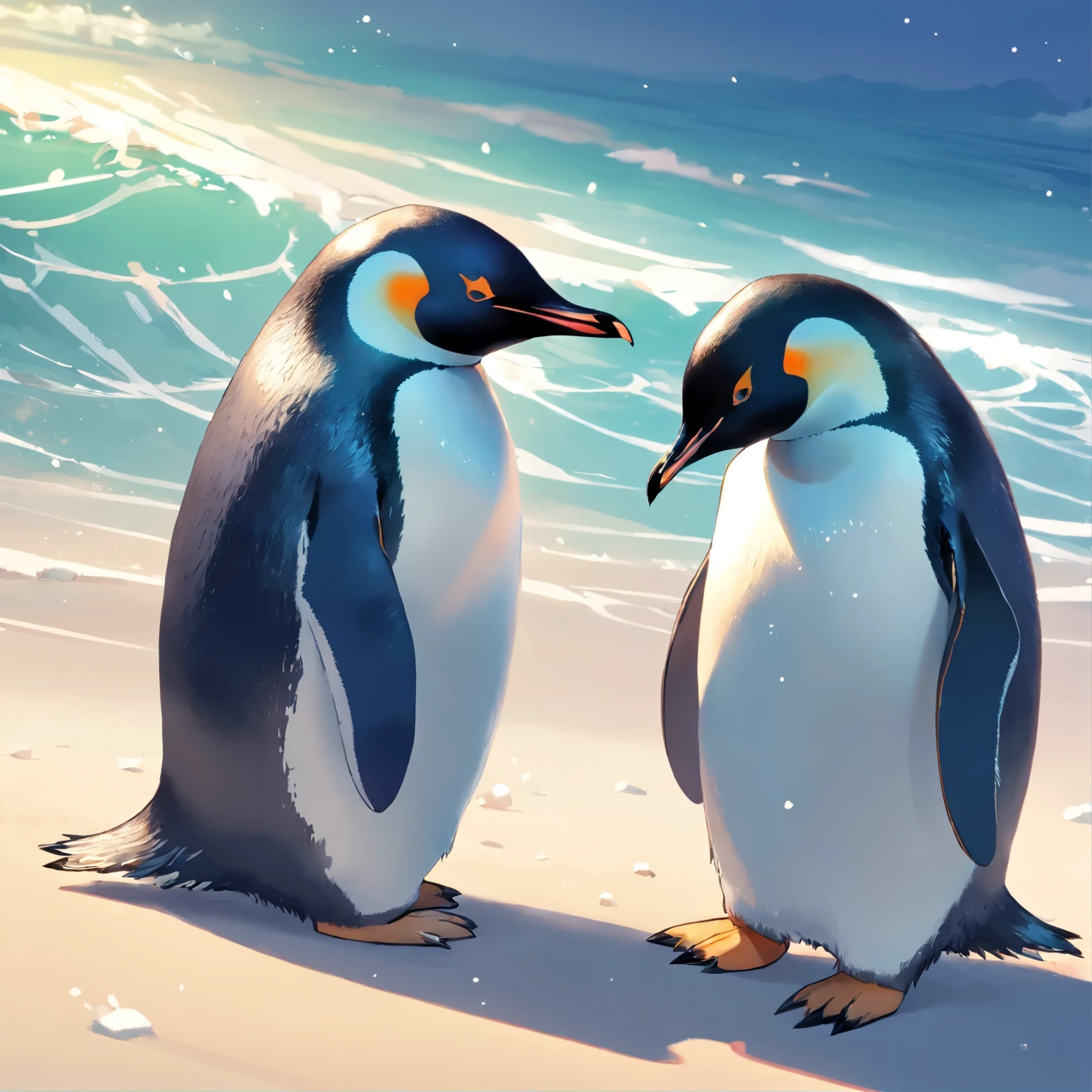 Generate masterpieces and ultra-high quality penguin images。Subject to the following conditions:、Can you please create a beautiful penguin image？

Only one penguin should appear in each image。Do not contain other penguins or animals。Make sure there is only one penguin in the scene。

Don't let penguins have more limbs than they need、Draw in a natural posture。While maintaining cuteness、Avoid excessive display of limbs。

Be careful not to introduce penguins or unwanted elements into the scene in the background。In a bright and natural environment、Imagine a scene with a happy expression of a penguin。

Draw carefully so that the tail does not come out on the penguin's ass。Adjust it to keep a natural look。

So that the penguin's neck is of the right length,、Balance and draw。Be careful not to be excessively long。

Draw a chubby penguin body shape。Rounded body or、Beautifully reproduce the fluffy feeling of obesity。

Please try to make sure that the generated image is a beautiful one with only one penguin.。Unpleasant facial expressions and situations、Elements of violence and anxiety、Discriminatory or insulting elements、Please do not include any sensitive topics or prejudices.。

Comply with these instructions、We are waiting for amazing images that maximize the loveliness and beauty of penguins。