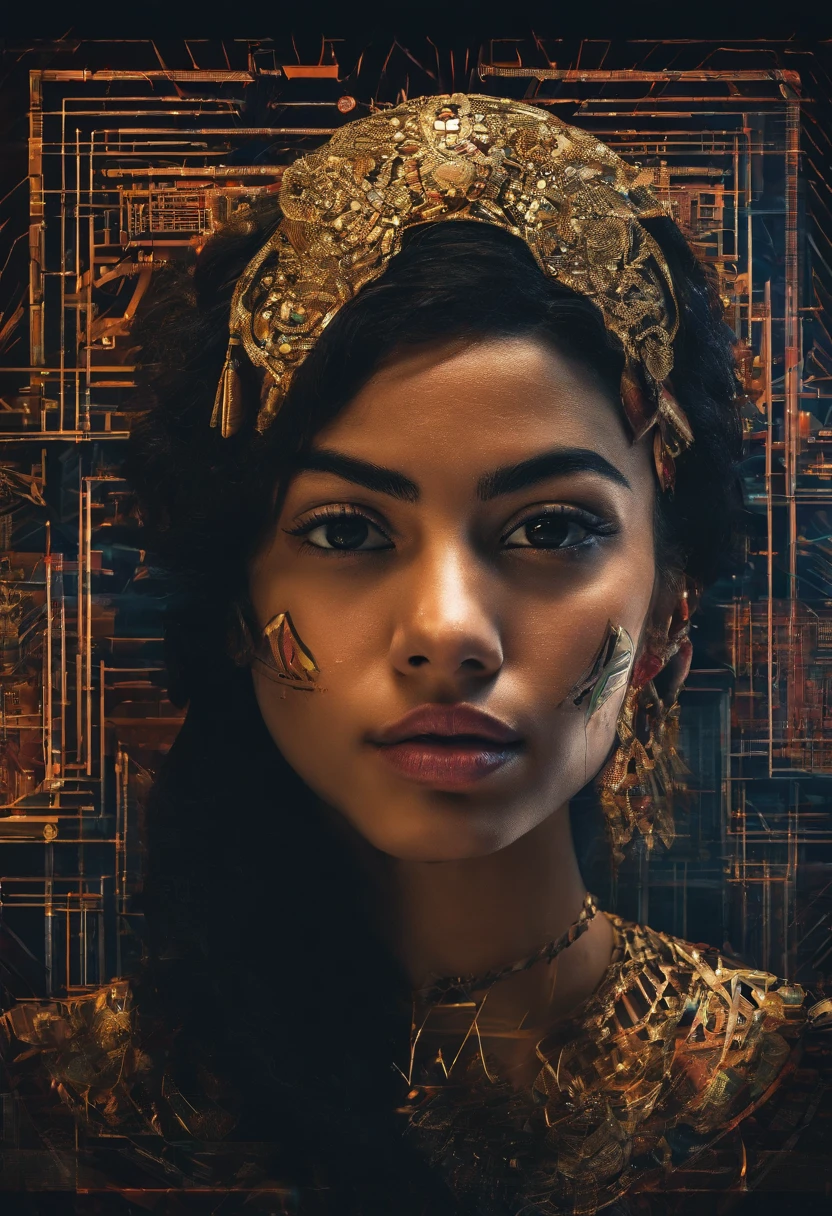 (close-up, editorial photograph of a 21 year old egyptian woman), (highly detailed face:1.4) (smile:0.7) (background inside dark, moody, private study:1.3) POV, by lee jeffries, nikon d850, film stock photograph ,4 kodak portra 400 ,camera f1.6 lens ,rich colors ,hyper realistic ,lifelike texture, dramatic lighting , cinestill 800,