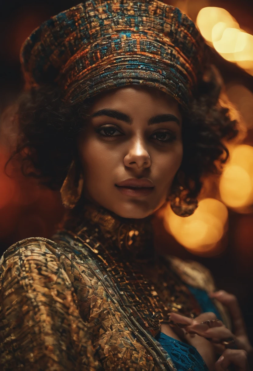 (close-up, editorial photograph of a 21 year old egyptian woman), (highly detailed face:1.4) (smile:0.7) (background inside dark, moody, private study:1.3) POV, by lee jeffries, nikon d850, film stock photograph ,4 kodak portra 400 ,camera f1.6 lens ,rich colors ,hyper realistic ,lifelike texture, dramatic lighting , cinestill 800,