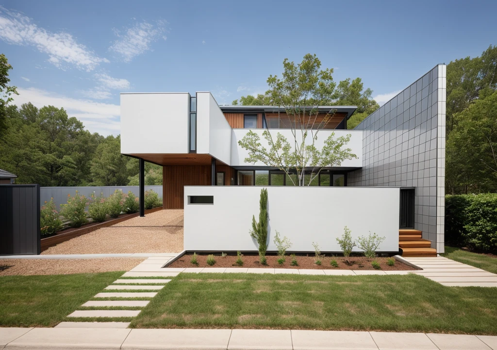 (((house exterior industry style)), (((1 road in front of house))), like an oldtime industry factory,raw materials, exposed structural elements, and simple, clean lines,rough-hewn steel, polished concrete, glass, and exposured brick,