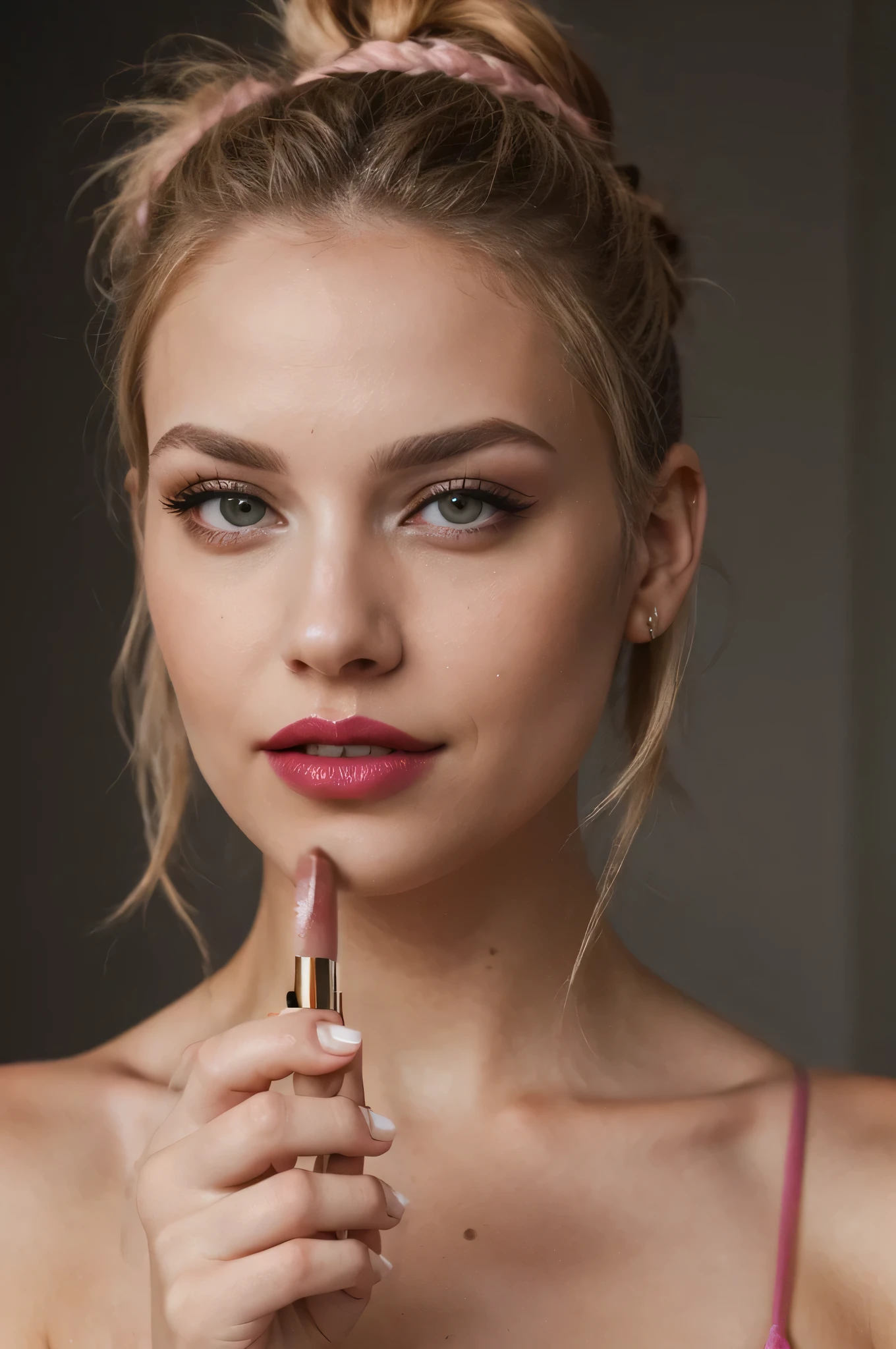 hands holding a lipstick