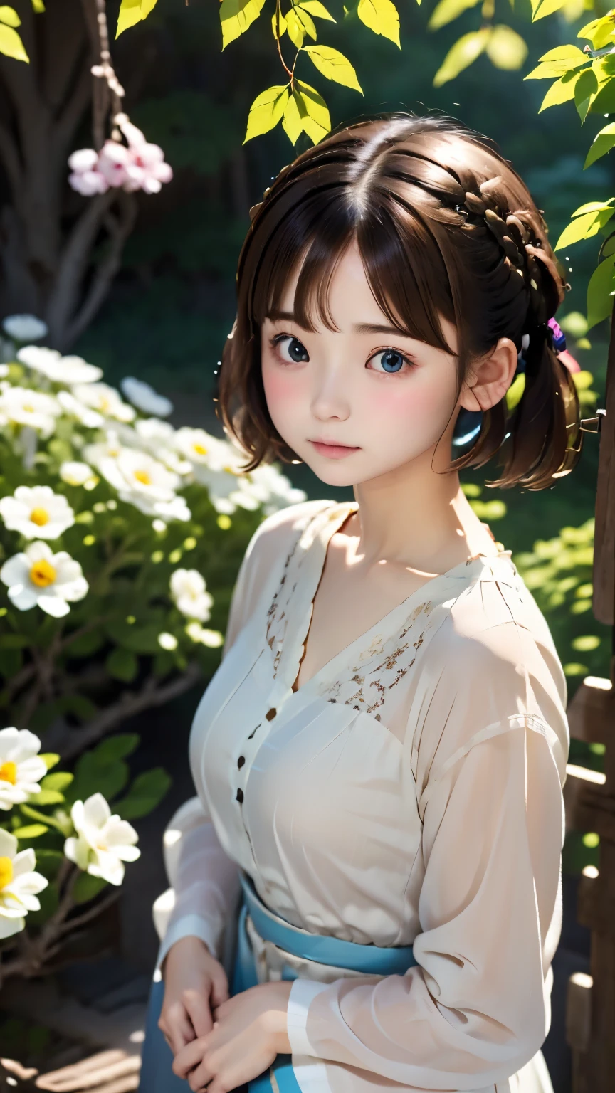 ((wallpaper 8k)), ((surreal)), ((Quality with attention to detail:1.2)), 1 girl, １４talent、kind eyes、plump lips、Ash gray hair、ショートヘアー、短い髪のツインテール、An ennui look、small breasts、small breasts、black elegant dress,Black capelet, look up, Widespread poverty, short cut hair、short hair twintails、Ash gray hair:1.5、white skin、