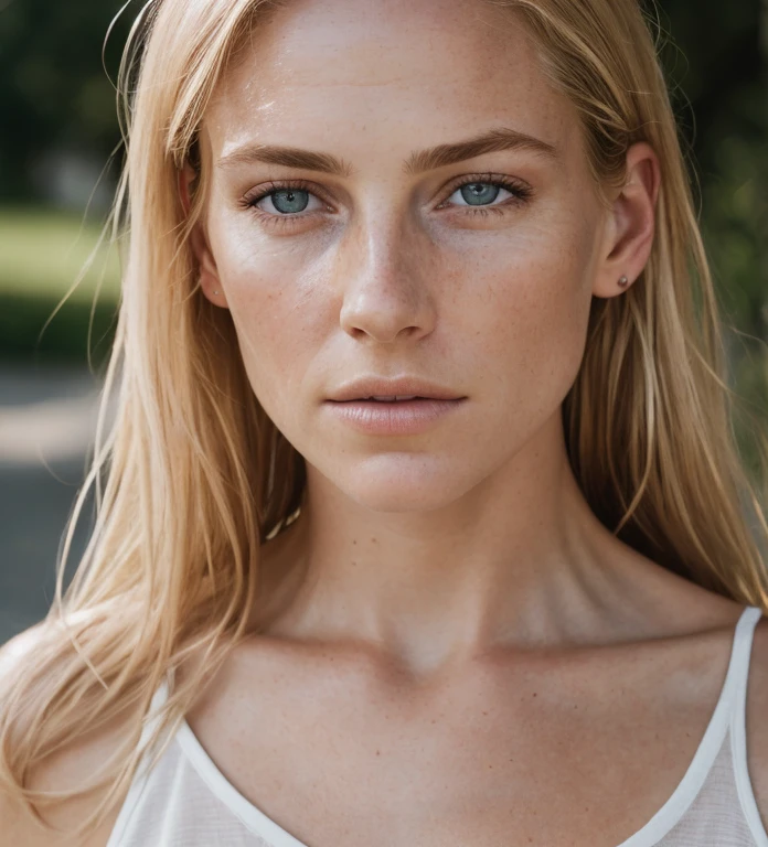 angel, armor gold (masterpiece, best quality, high resolution:1.4), 1girl, angel, skin pores texture, Hair blonde, HD , Photography, movie, cinematic, full Body, Realistic, (8k, RAW photo, best quality, masterpiece:1.2), (realistic, photo-realistic:1.33), best quality, detailed eyes blue, cute,natural lighting, depth of field, film grain, wrinkled skin, sharp, detailed and realistic portrait of a woman ,(freckles:0.5) , outside, wearing a white t shirt, staring at camera, chapped lips, soft natural lighting, portrait photography, magical photography, dramatic lighting, photo realism, ultra-detailed, intimate portrait composition, Leica 50mm,