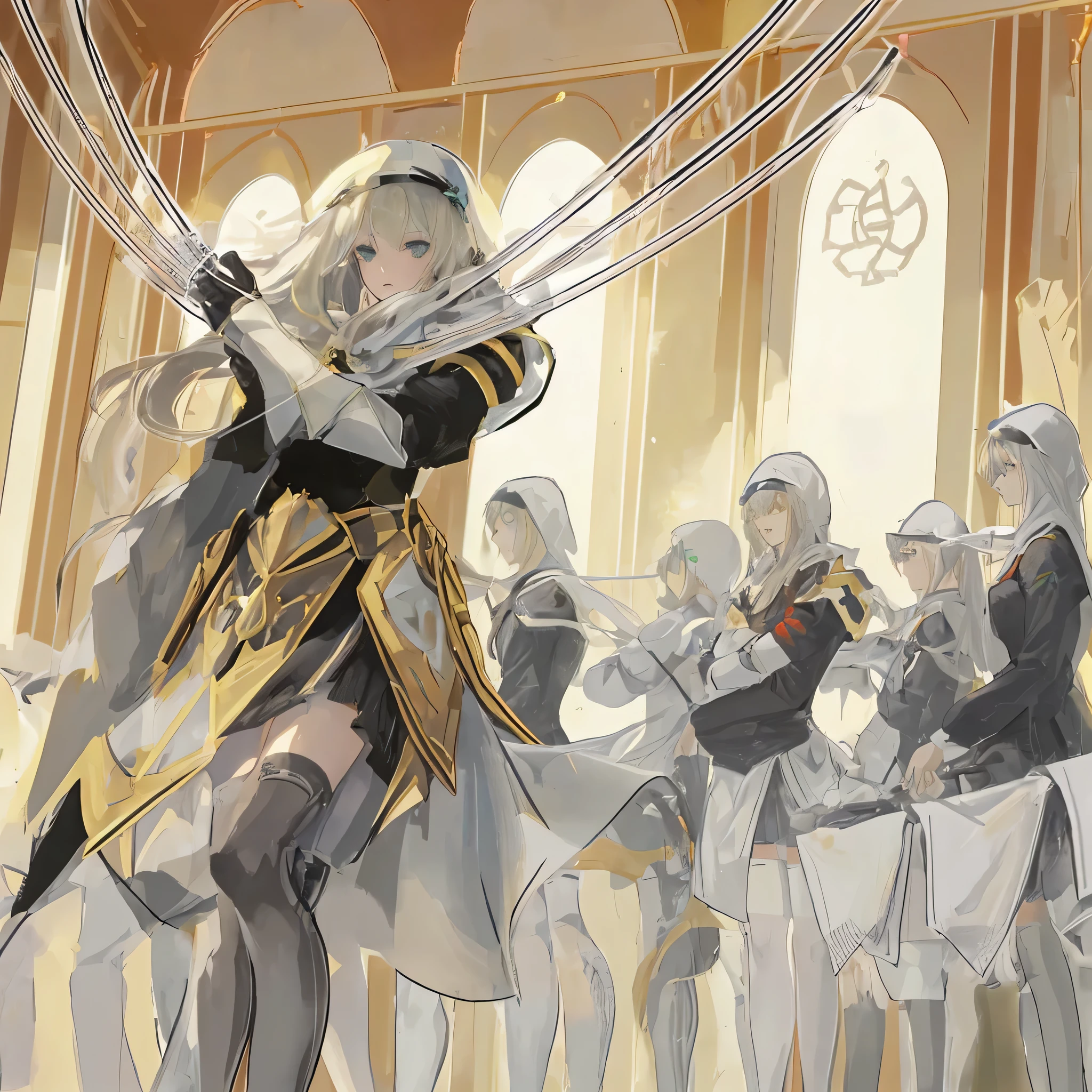 White stockings assassin girl