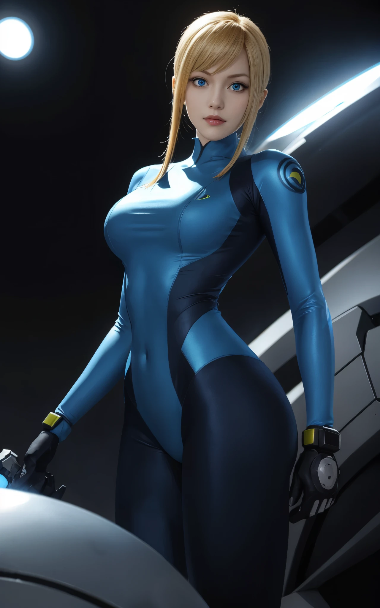 zero suit samus, blue eyes, stunning proportions