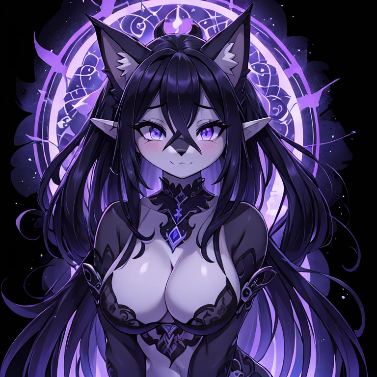 18 year old girl, +++(shy and spicy girl),piel negra con azul, arabe,(falda arabe) furry, arte peludo, zorra, cuerpo completo, espalda descubierta, dando la espalda, viendo al espectador por arriba de su hombro, vestimenta de bruja, aura maligna, alas de dragon, cuerpo con escamas y plumas, bola de energia, lanzando hechizo hechizera, ojos de maldad rojos, cara enojadas,hechizo maligno, aura negra, pose en cuatro, cadera elevada, culo parado, cola arriba,labio de camello en la entrepierna
Sus ojos son grandes y expresivos, Resplendent irises of blue and purple, fondo cosmico, fondo espacial alucinante