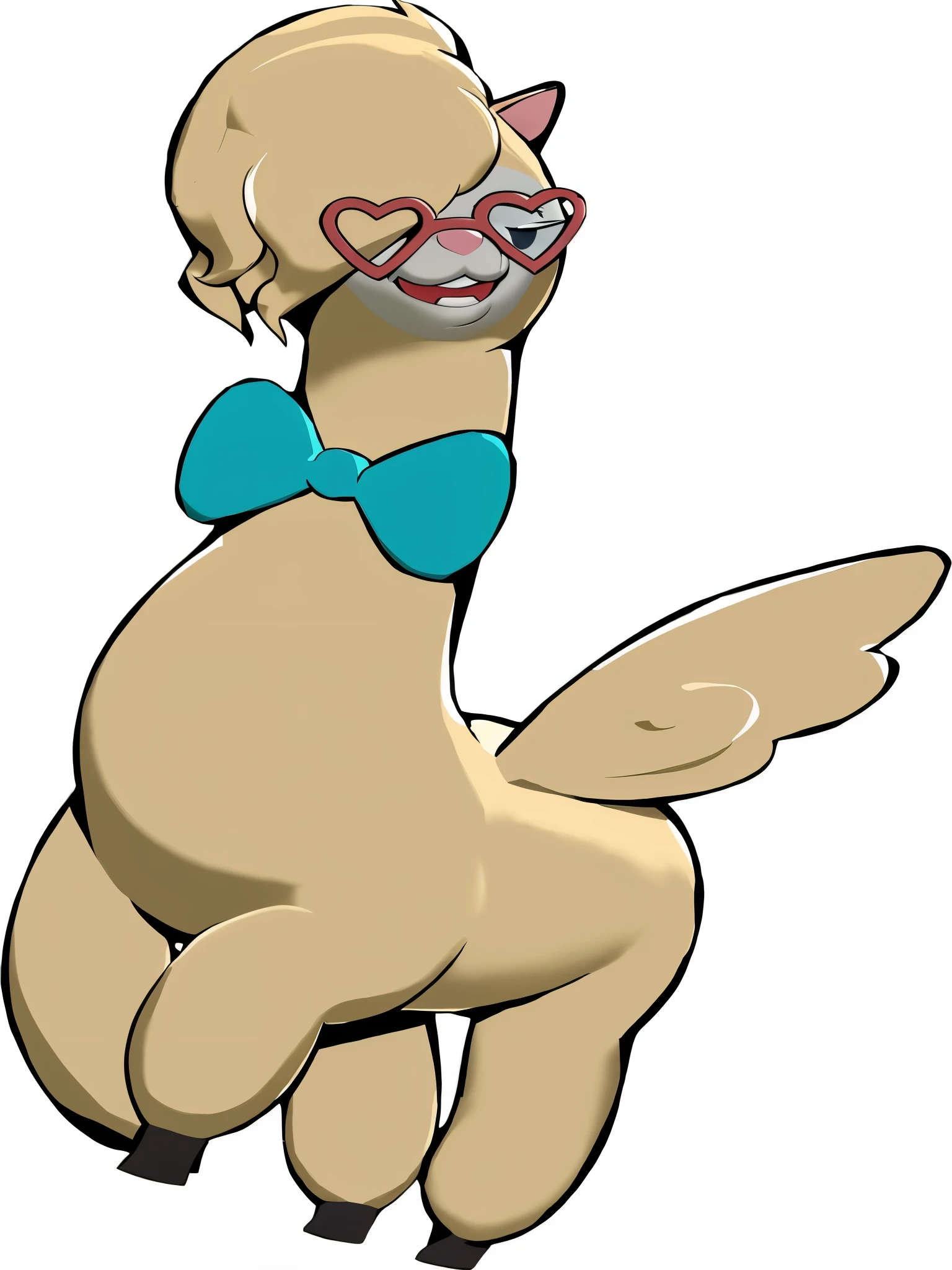 cartoon dog with glasses and a bow tie, loony tunes style, the bird is wearing a bowtie, anthropomorphic mare, anthropomorphized chicken, varguyart style, long neck, handsome weasel fursona portrait, disney stylized furry, handsome squidward as male, inspired by Tex Avery, anthropomorphic penguin, alpaka