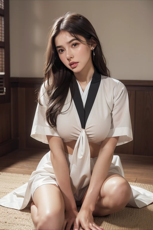 (masutepiece: 1.3), (max resolution: 1.2), (Ultra HDTV: 1.2), cinematric light, 8K resolution,
Detailed eyes and skin, detailed facial features, , (Sharp Focus: 1.2), (Focus on Face:1.2),Perfect Style, Beautiful face, 准确, Anatomically correct, Highly detailed face and skin texture, Detailed eyes, Double eyelids, Thin eyebrows, Natural cheeks, Glossy skin, Fair skin: 1.2, (Glossy lips: 1.4),、 (Shy look: 1.2),Highly detailed facial and skin texture, Detailed eyes, Double eyelids, Natural cheeks, , shiny lips: 1.4,Exposed cleavage、(Chest lotion:1.8)(Mucus in the thighs:1.8)、(Overflowing sperm 1.5)、
red blush、humiliated、impatience、dismay、Frightened、glares、is crying、embarrassed from、Open knees、open one's legs、Masturbation behavior、rubbing the genitals with your own fingers,,,、
White underwear、White bra、Shiny little earrings and necklaces、、Disheveled clothes、Dressing、Exposed panties、Wearing sweat、sodden、Sheer underwear、
25 years old, Neat and clean woman 、Wavy Hair、 Semi-long hair, Big, upturned breasts, Sitting on the floor,Ruins、White-silver hair、Green ash eye,(Monastic uniforms:1.5)、veils、