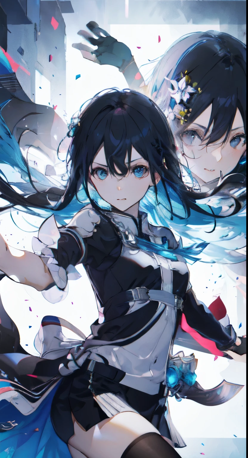 close up, very long hair, , professional artwork, intricate details, vision,maidennurse短裙服装,sharp focus, Detailed picture, Realistic lighting, Popular topics on pixiv, Standingatattention, ((maidennurse)), beautiful body,beautiful nose,Beautiful character design, perfect eyes, Perfect Face, view viewer, SFV,official art,Extremely detailed CG unified 8k wallpaper, perfect lighting,colorful, bright_street frontage_Face_Lighting project:1.0),(the best_quality:1.0), 超high resolution,4K,Super detailed, photography, 8K, high dynamic range, high resolution, Huang Li:1.2, Cordas Portela 400, film grain, background blur, Bokeh:1.2, lens flare glow, (A vibrant one_color:1.2), (Its appearance), ((view viewer, dancing pose))Female Kirito,black stockings,((black hair))