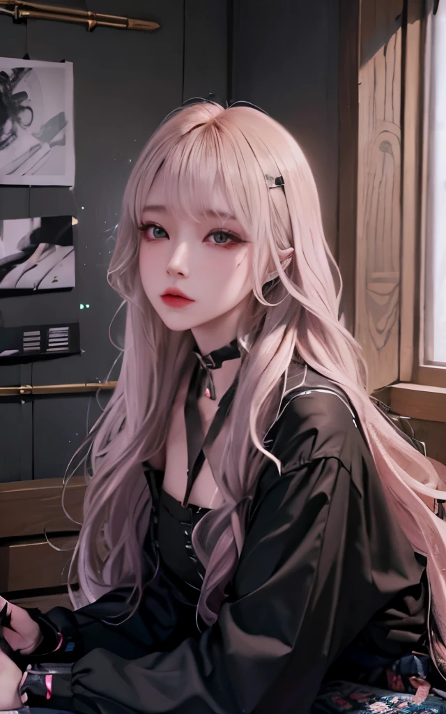 (Highly detailed CG Unity 8K wallpaper),(masterpiece), (highest quality), (super detailed), (best illustrations),(best shadow), (sharp eyeliner, eye shadow, fine eyes:1.1),, ,break, A girl from home、Alley、Landmine girl、