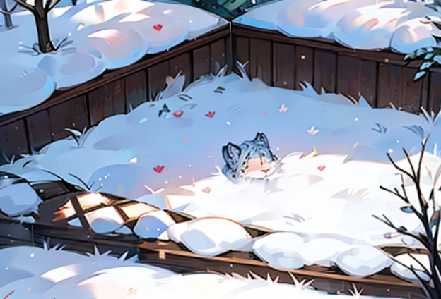 furry,fur,body fur,garden,alone,shy,blush,snow leopard,No clothes UHD, textured skin, high details, best quality, 1080P
