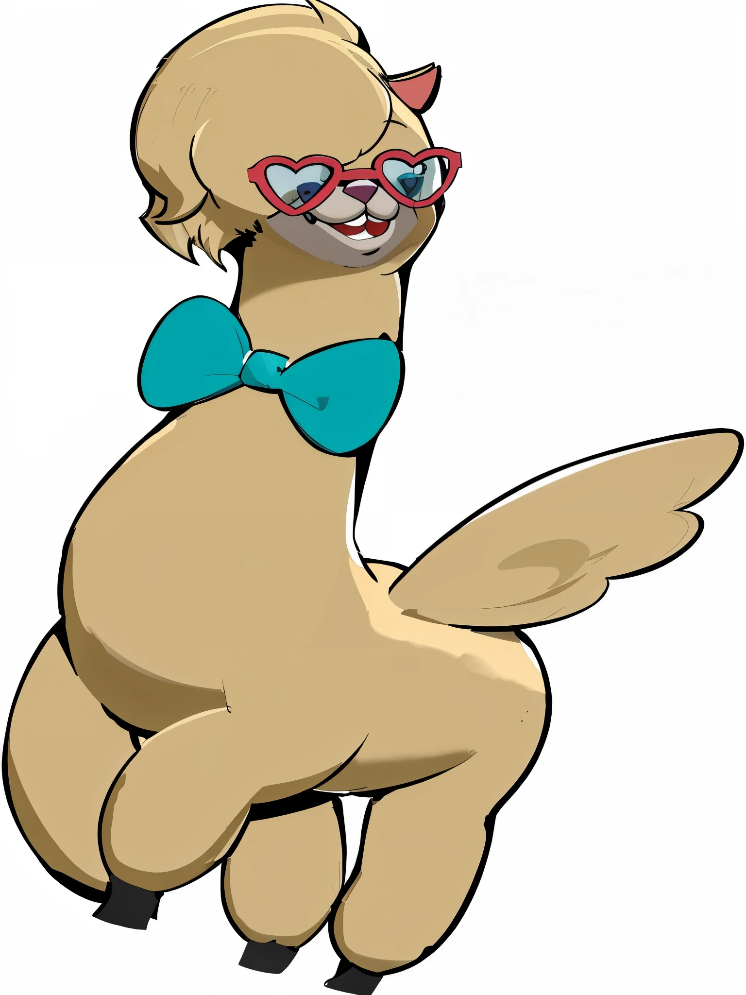 cartoon dog with glasses and a bow tie, loony tunes style, the bird is wearing a bowtie, anthropomorphic mare, anthropomorphized chicken, varguyart style, long neck, handsome weasel fursona portrait, disney stylized furry, handsome squidward as male, inspired by Tex Avery, anthropomorphic penguin, alpaka