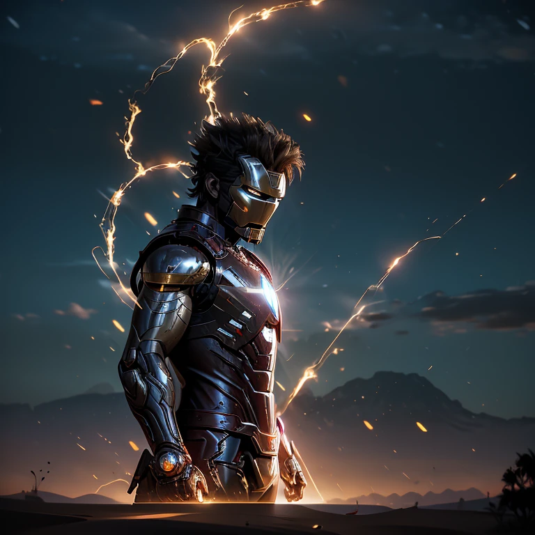 In the realm of ancient wonders, a modern marvel comes to life. The Iron Man, transformed into an Egyptian god, radiates an aura of power and mystique. His iconic red and gold armor is now adorned with hieroglyphics, blending technology and history in an extraordinary union. His eyes, once focused on the battlefield, now hold the wisdom of the ages. Amidst the backdrop of towering sand dunes and vast desert landscapes, the Iron Man-turned-deity commands respect and awe.
