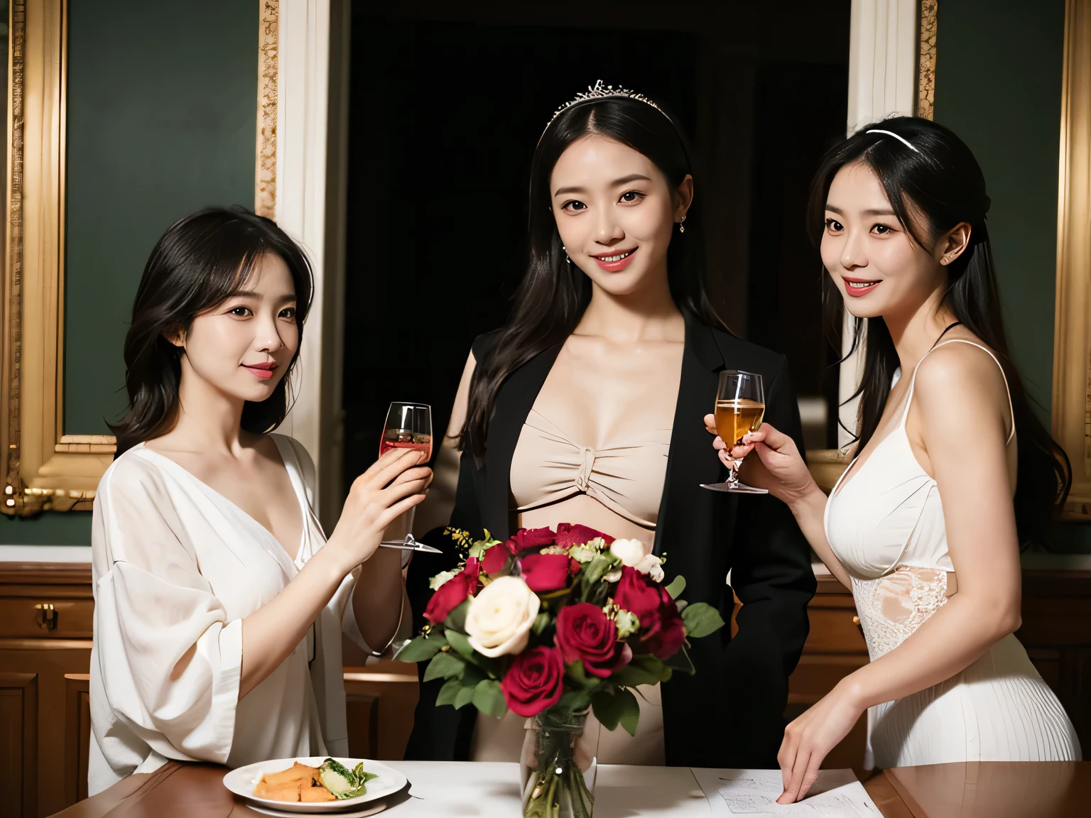 Geometry,astronault,quantum mechanics,Math,Astronomical machinery,astronault.Roses in a vase.fruits,Colossal tits,A smile.Ancient Greek costumes,Paintings by Sandro Botticelli。Costume with stretched shoulders,huge smile,Chiaroscuro of Caravaggio,Cute smile, Expression of ecstasy,A sexy