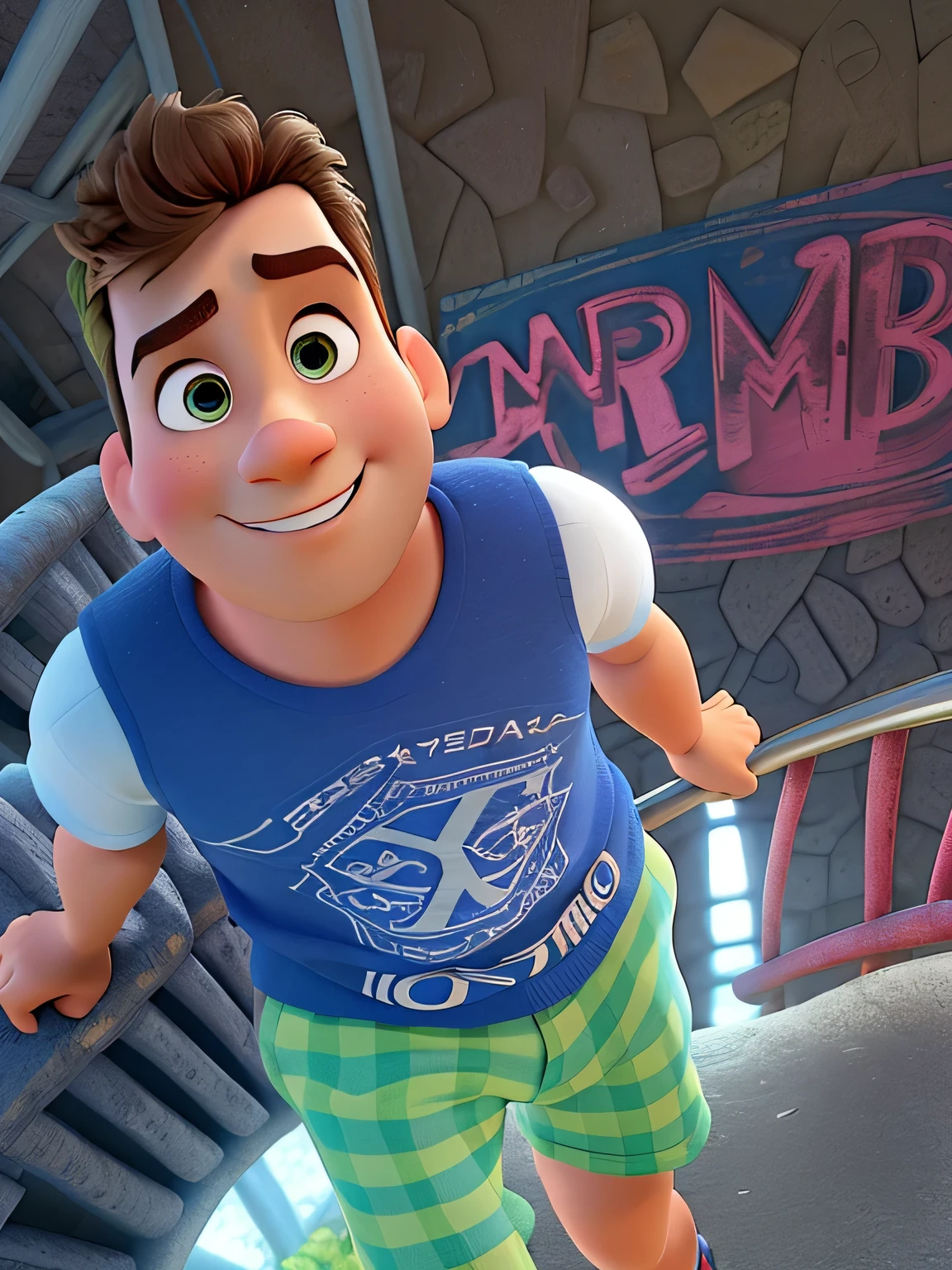 um poster no estilo pixar, um no estilo pixar alta qualidade melhor qualidade