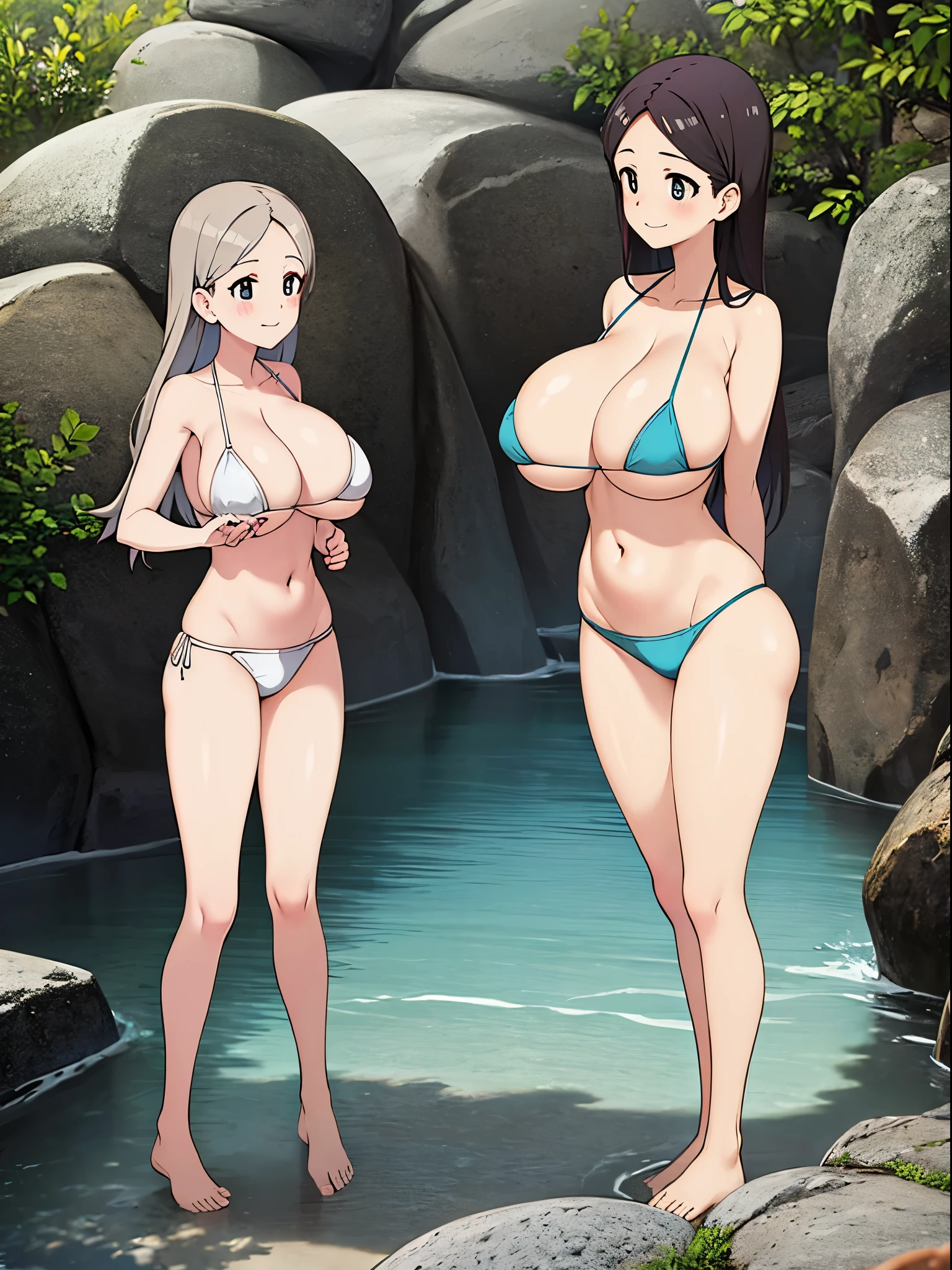 bikini, huge breast