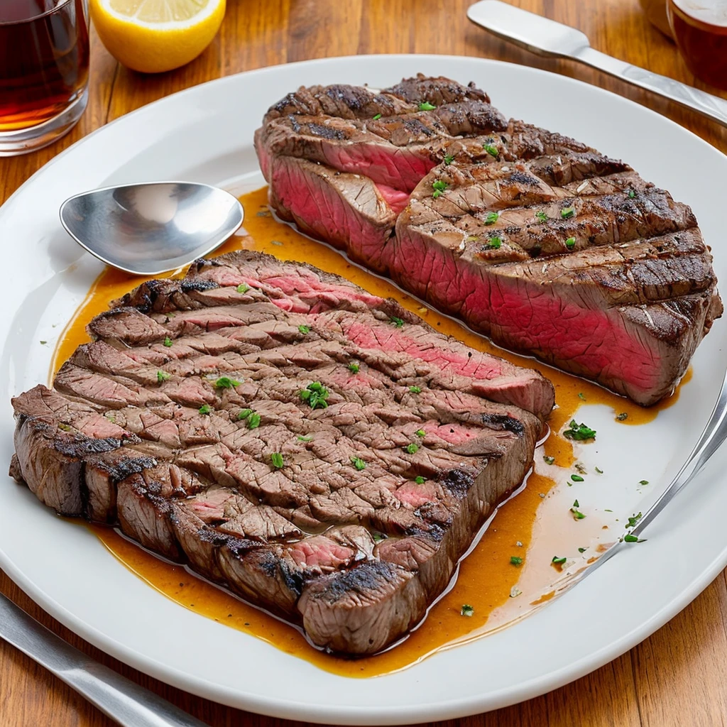 Please draw a high-class steak