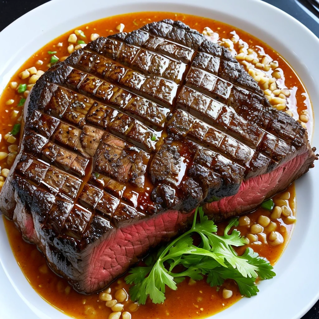 Please draw a super high-quality steak、To express that it is a super high-quality steak、Make your steak 10 times bigger than usual。To express that we have a super high-quality steak、Put the caviar on top of the steak、To express that it is a super high-quality steak、put the steak on a large plate、Please pour the sauce on the edge of the plate.