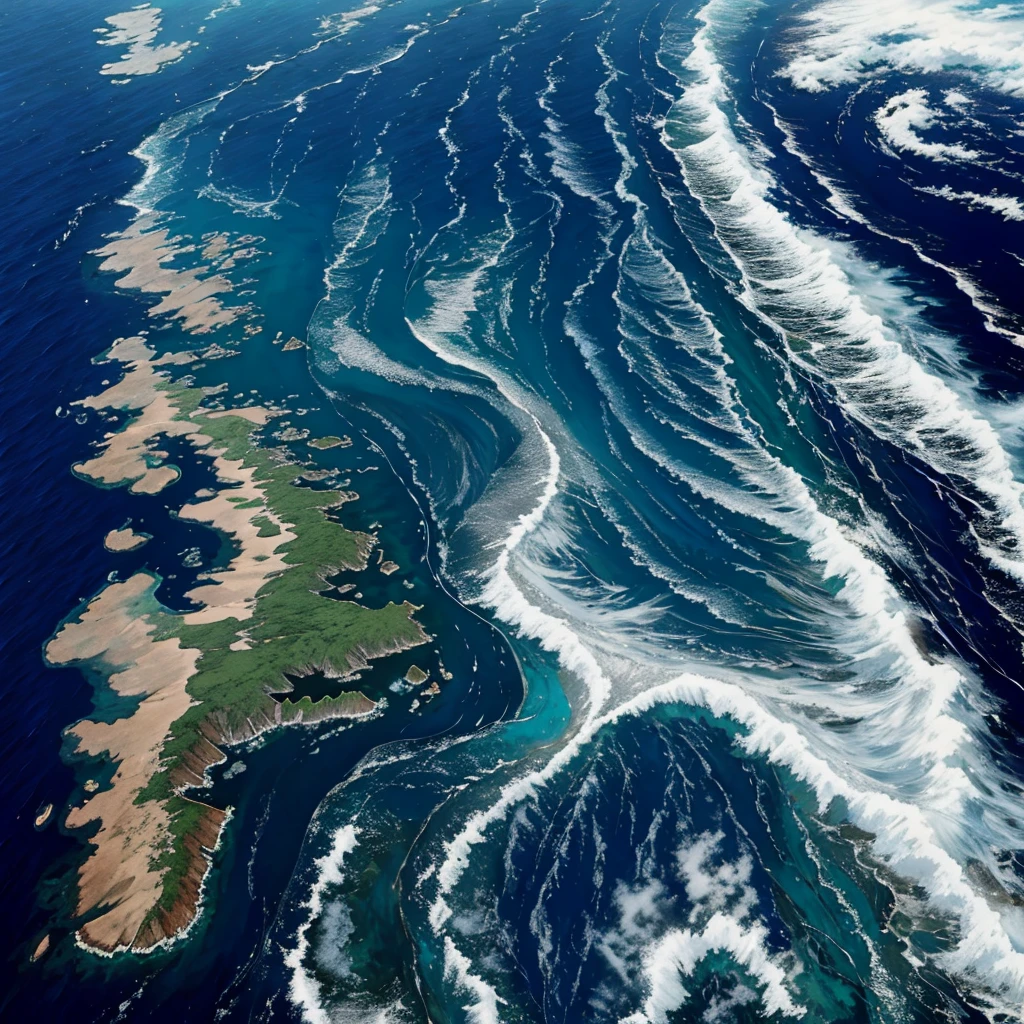 seabed，dragon，Currents，Sky，blue，fish flocks，magic