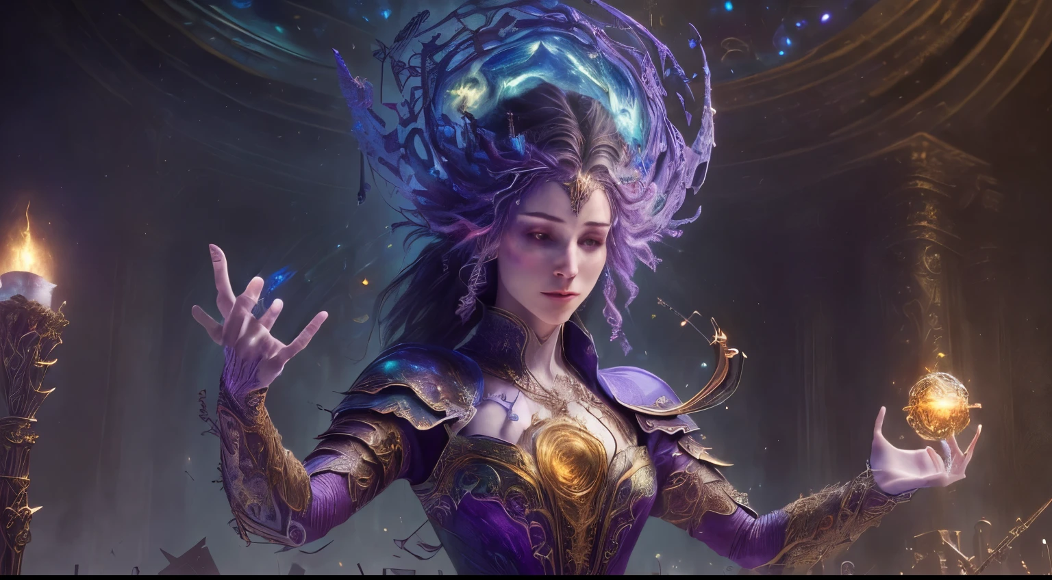 high detail, Best quality, 8K, [ultra detailed], masterpiece, Best quality, (extremely detailed), whole body, ultra wide shot, photorealistic, RAW, fantasy art, unimportant art, fantasy art, realistic art, octane number, ultra wide angle, whole body, Image of a human woman  (complex parts, masterpiece, Best quality: 1.5) fantasy bard, Fantasy sorcerer,  I play in (violin: 1.5)  and charm people in the tavern with magical songs, colorful clothes, Dynamic clothing, epic beautiful woman human [[anatomically correct]] bard (complex parts, masterpiece, Best quality: 1.5), dynamic hair, The tavern is full of crowd, many people (complex parts, masterpiece, Best quality: 1.5), bard playing violin and enchanting audience (complex parts, masterpiece, Best quality: 1.5), Candles are lit, Fantasy chandelier, Magic notes, Magic runes in the air (complex parts, masterpiece, Best quality: 1.5), V0id3nergy