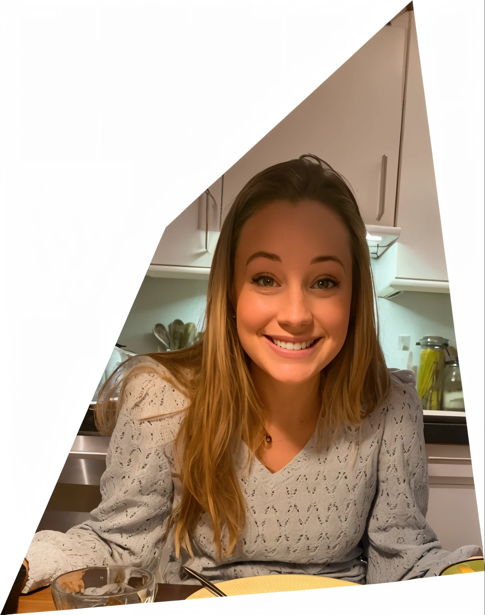 woman sitting at a table with a plate of food in front of her, headshot profile picture, bad photo, snapchat photo, front portrait, photo taken in 2 0 2 0, amanda lilleston, frontal picture, smiling and looking directly, emily rajtkowski, slightly smiling, sydney hanson, professional profile picture, amanda clarke, photo of young woman, headshot photo