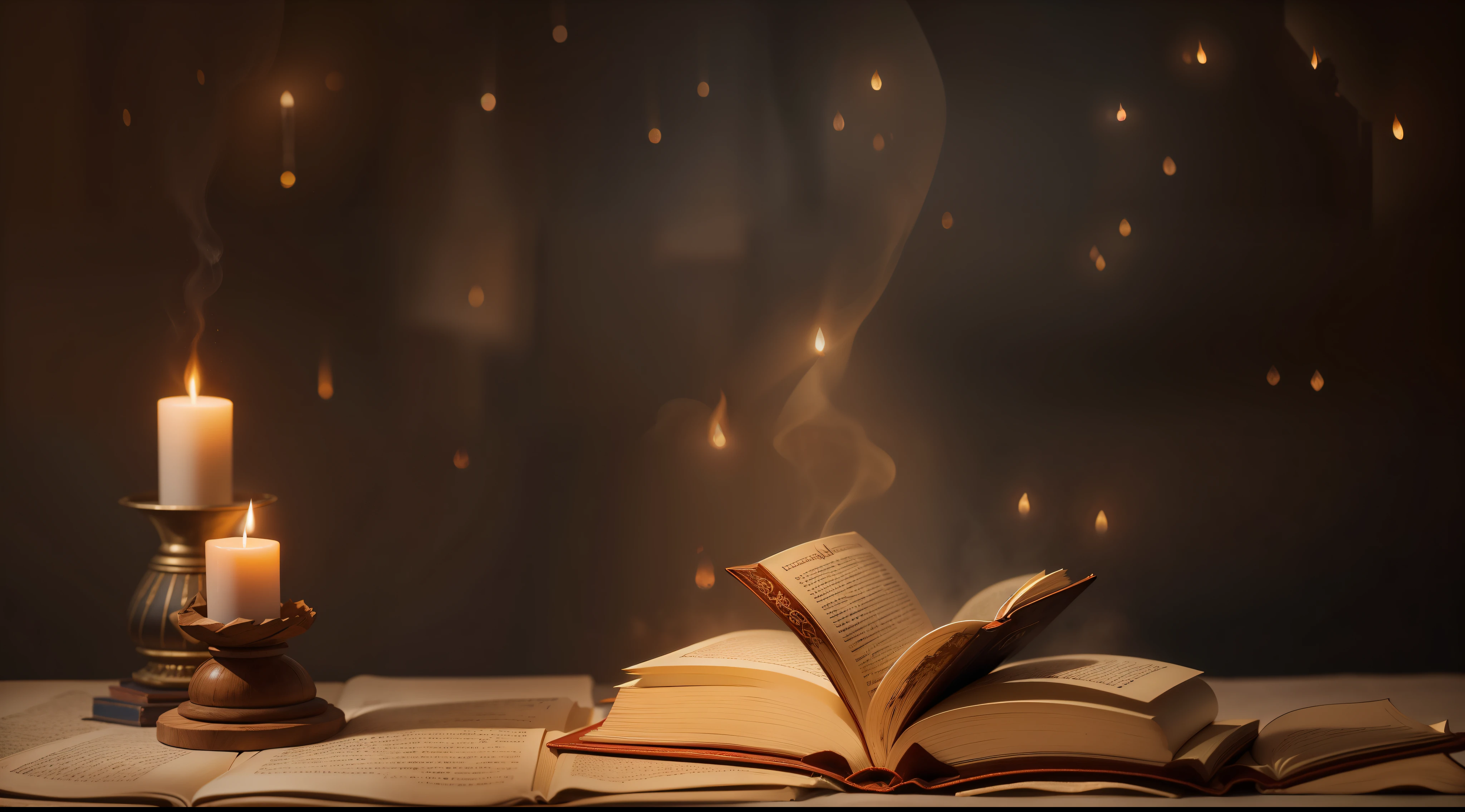 livro, fogo, Velas, Magic Spell, Wicck symbols, Cenario Biblico, Bible.