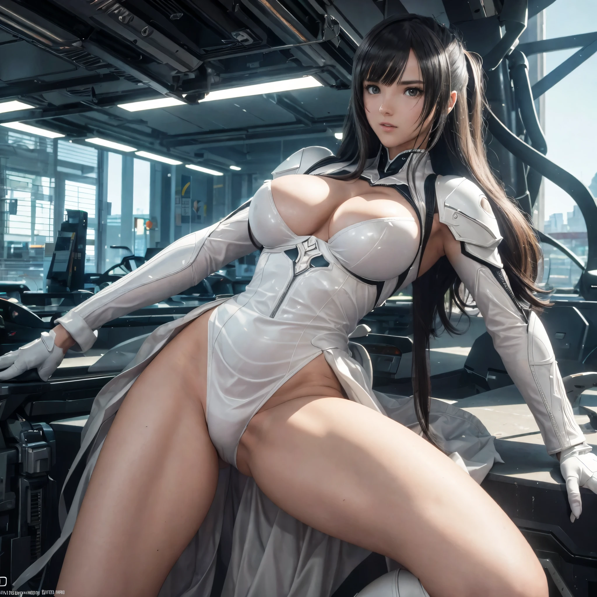 ((highest quality)), ((table top)), (be familiar with: 1.4), (absurd),Dressed in maid costume1girl girl, Walk in front, muscular sculptural body defined, closed mouth, muscular body covered by technological clothing, generous neckline, ((Perfect big breasts)), long manga-style eyelashes, near the real, sexy pose, Centered, Scale to fit, nffsw (high dynamic range),ray tracing,super resolution,unreal 5,Dispersed underground, PBR texture, Post-processing, anisotropic filtering, Depth of bounds written, maximum clarity and sharpness, multilayer texture, surface shading, Accurate simulation of light-matter interactions, perfect proportions, Rule of thirds, highest quality、In 8K