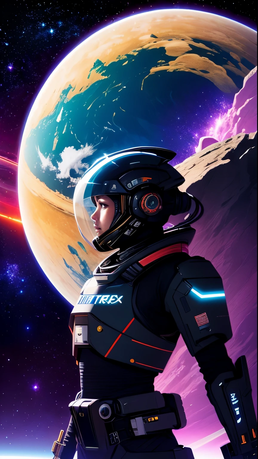 nijistyle,rfktr_technotrex,woman exploring planets, alien worlds, exotic locations, deep space,unkown terrors, galactic, nebulas,stars,fcPortrait