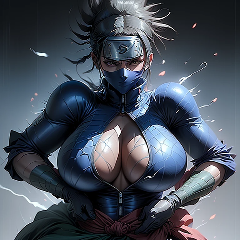 NSFW, ((Manga Character: Nico Robin)), ((Two-shot Photo: Nico Robin and Kakashi Hatake)),
((Anime Fan Art: Nico Robin in a Kakashi Hatake Suit)),
((Big Breasts: 1.8)), ((Kakashi Hatake Suit: Realistic Representation)),
((Detail-oriented Drawing Style: 1.5)), ((Enhanced Realism: 1.2)),
((Dynamic Lighting: Dramatic contrast between light and shadow)),
((High Definition: 4k resolution and sharp focus)),
((Character Focus: Nico Robin wearing Kakashi Hatake's Suit