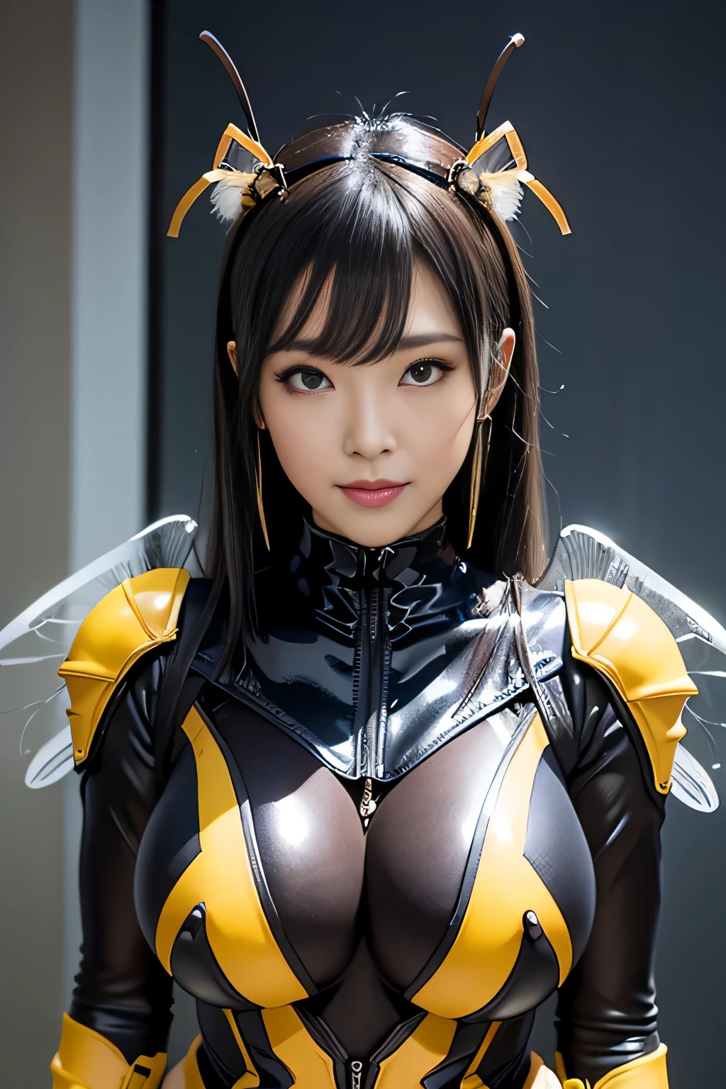 AI generated, pixiv,(3 more+ milf femdom lined up with their boobs are sticking out towards viewer)+,disorganized, amazing detail, High resolution, all complicated, masterpiece, awsome many layers, (Glossy shiny shiny metal bee exoskeleton biosuit)++,monster girl, Fusion wasps and females, Wasps in female form, Wasp female, spike choker, earrings, Yellow and black striped hair, Wasp ornament, Boots with yellow and black stripes, Transparent wings of wasps, Bee transparent wings, Hornet antenna, Wasp Print, Honeycomb printing, Poison needles, Yellow and black striped fur, Waspueye Helmet, disorganized,masterpiece, super high quality, Super detailed, cute, savings, anime face, Moe, extremely shiny fabric, clothes reflecting light, extremely shiny clothes, Great metal surface texture, Breast augmentation, huge boobs, toned female, glamorous perfect female proportion, evil smile, sadistic, erotic lips, enchanting eyes, droopy eyes, milf femdom, spoken heart, (sexual climax),, highest quality, amazing quality, so beautiful, disorganized