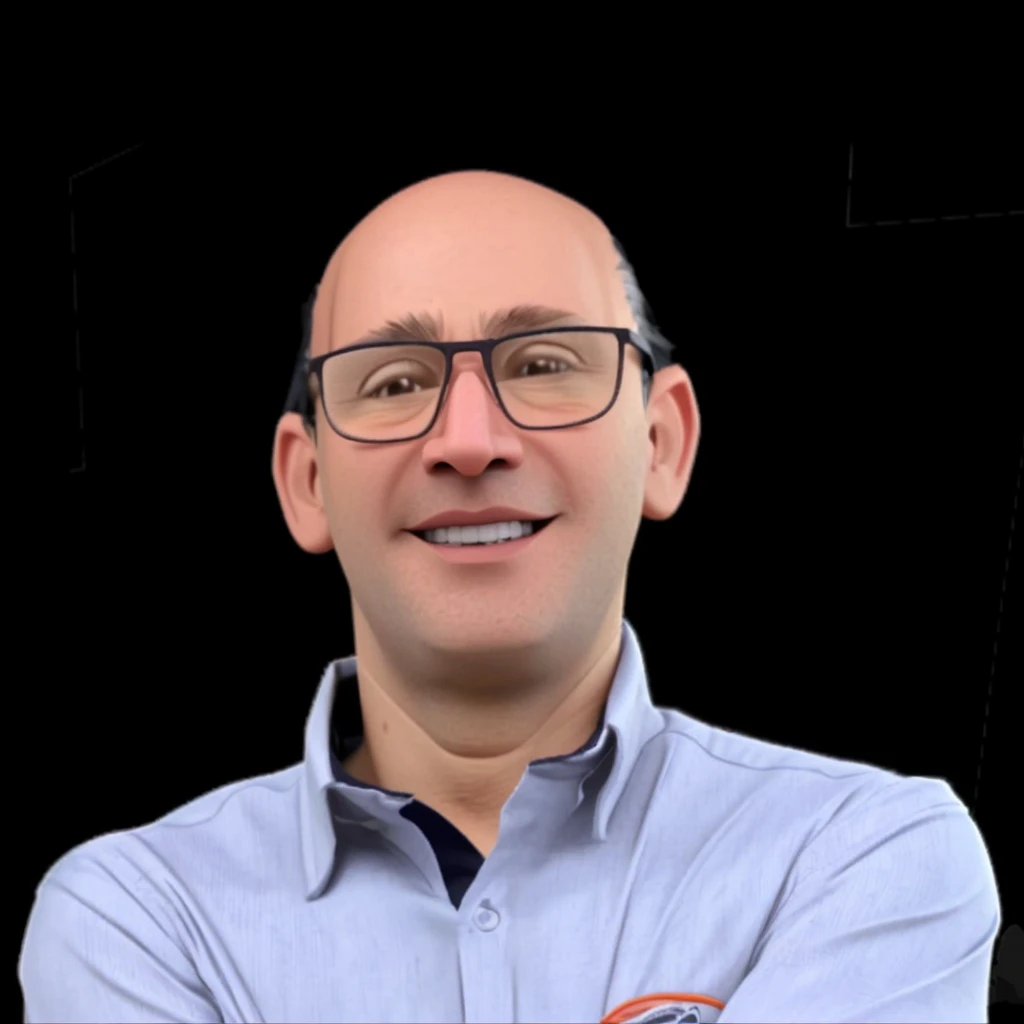 Cartoon character of a man wearing black glasses and a white shirt, in a car, um personagem animado, Caractere estilizado, animation style rendering, 3D estilizado, Arnold Maya render, 3 d render stylized, toon render keyshot, Personagem 3D, Personagem 3D, 3d rendering stylized, 3 d character render, personagem de desenho animado, Personagem de close up, Pose de personagem,  (Estilo Pixar) (master part:1.2) (Bokeh) (best quality) (pele detalhada) (textura detalhada) (8k) (argila) (Cinematic lighting) (foco nítido