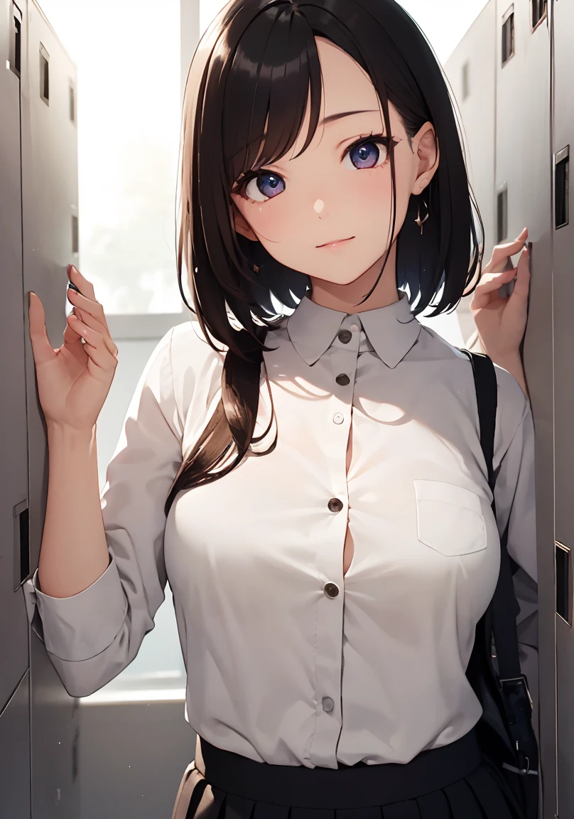 CG-10 ..., 3D, Realistic, photoRealistic, masterpiece,alone, Adult, (20 years) One girl, SFW, young, cute, ,librarian,profile, From the side ,Bookshelf, library,Loosening your curls indoors, Brown Hair, Shaggy Hair、Medium Hair,  ((Ginger)),Choosing a book, Book in hand, Brown eyes, ((Subjective heart-grabbing, POV hands)), Grab your chest,(Mouth closed),(((((Embarrassing, Blushing))))) BREAK medium breasts ,White turtleneck sweater, ((Subjective heart-grabbing, POV hands, Grab your chest)), Mid-riff break red check skirt,  ((Subjective heart-grabbing, POV hands, Grab your chest))
 
