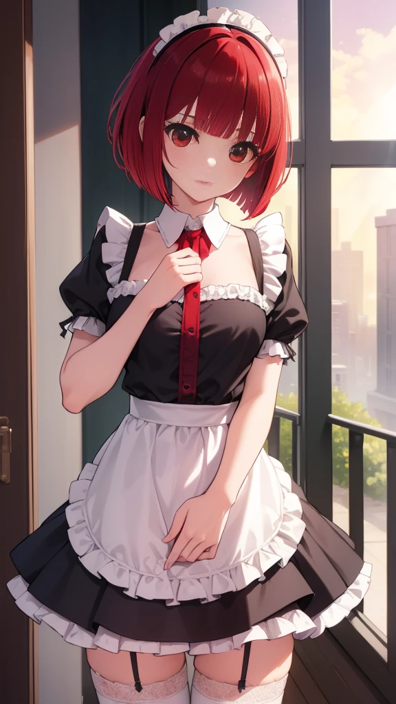 <lora:92m_v0.3:1.0>
1girl, maid, orange hair, short hair, looking back, from side, from below, legs,, masterpiece, best quality, highly detailed