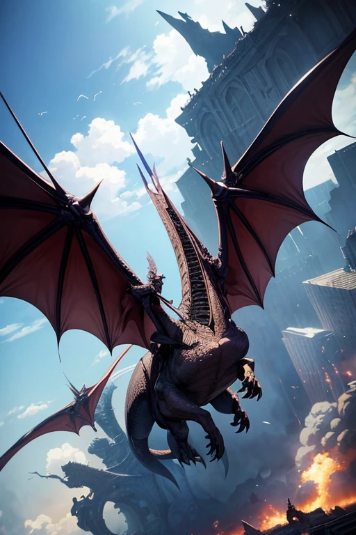 There are many bats flying over the city, dragons flying in the sky, jormungand anime, dragons flying around, wraiths riding in the sky, screenshot from a 2012s anime, Pterodactyl flies, screenshot from the anime film, screenshot from guro anime, unlimited blade works, last exile anime