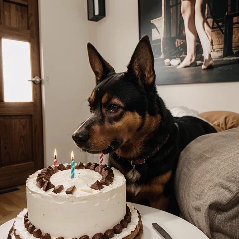 A dog celebrating his birthday 