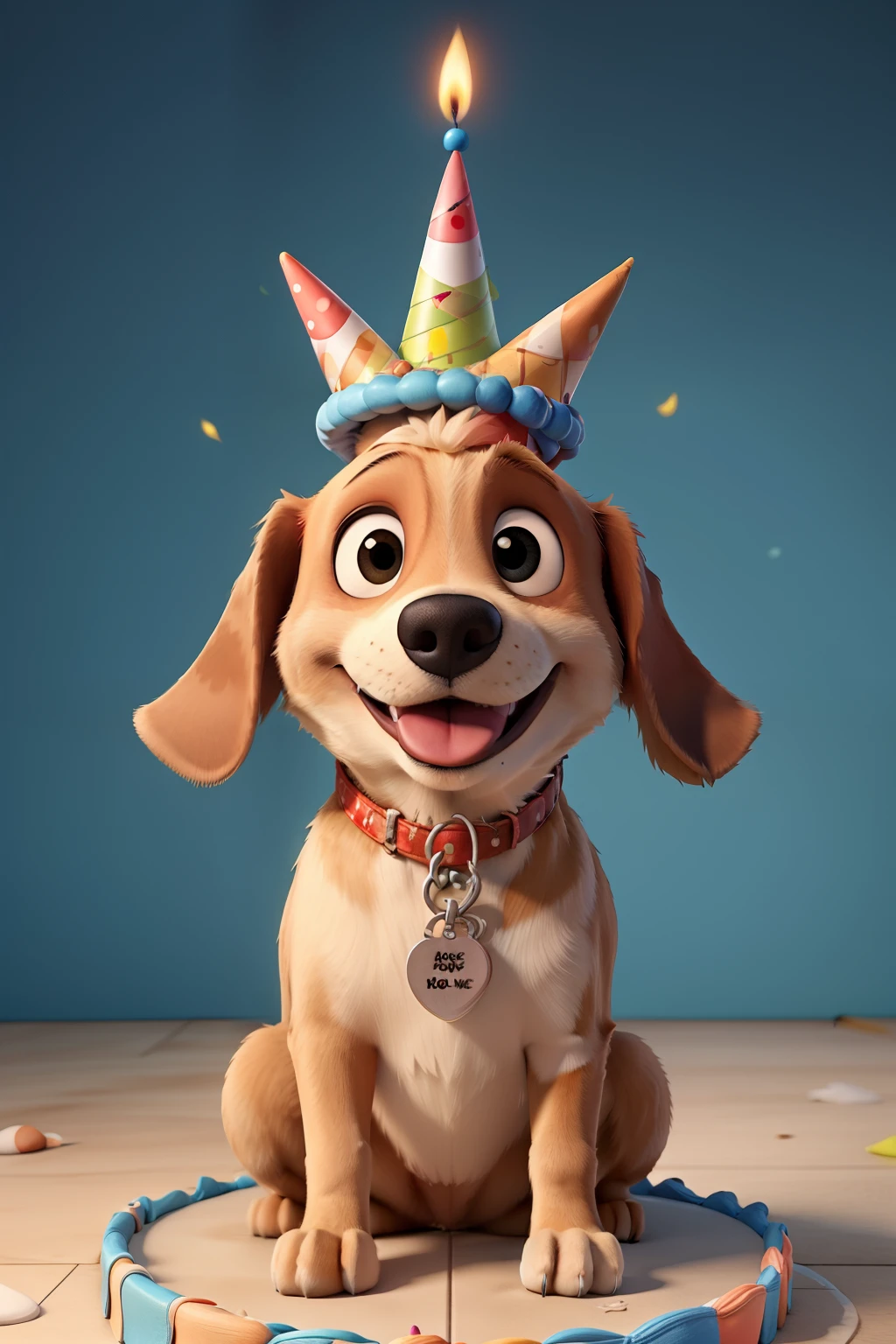 A dog celebrating his birthday