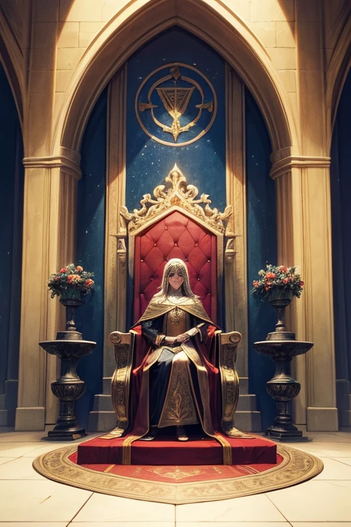 There is a wall，On it lay a bell and two swords, in the gryffindor common room, Torches on the wall, Torches on the wall, Hogwarts Gryffindor Common Room, Armory, medieval background, in a throne room, symmetrical artwork. Cinematic, golden treasures on the walls, Strange symbols are lined up on the walls, exquisitely designed throne room