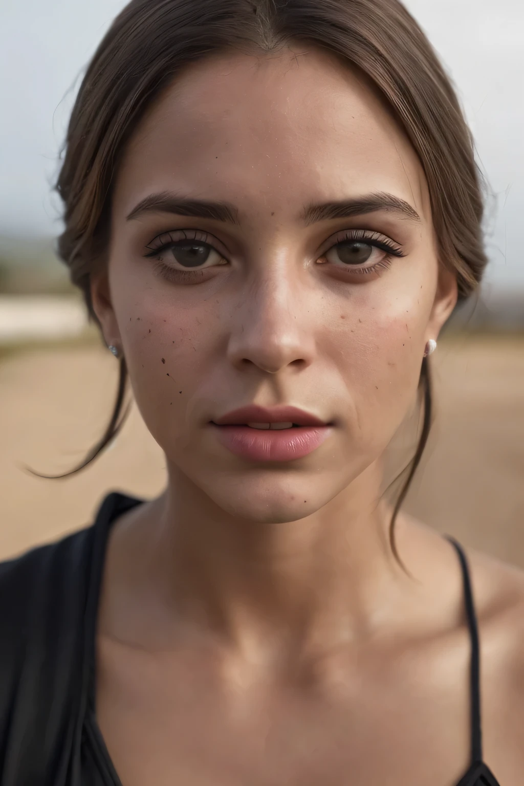(fechar-se, fotografia editorial de uma mulher de 21 anos), (Rosto altamente detalhado:1.4) (sorriso:0.7) (fundo dentro escuro, temperamental, estudo privado:1.3) to throw, por Lee Jeffries, Nikon D850, fotografia de estoque de filme ,4 codas retrato 400 ,f1 camera.6 lentes ,Cores ricas ,hiper-realista ,textura realista, dramatic lighting , cinema 800,