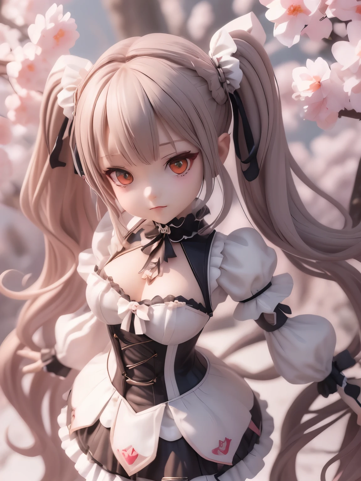 a girl,wear gothic ta clothes with white frills, {{She is fused with giant Gundam style arms and legs}},
full body:1.5,
3D rendering,
portrait female anime,
cute 3d anime rendering,
cute detailed digital art,
3D rendering stylized,
3D renderingされたキャラクター アート 8k,
cute digital painting,
Anime style 3D,
Super detailed rendering,
weapon in hand,