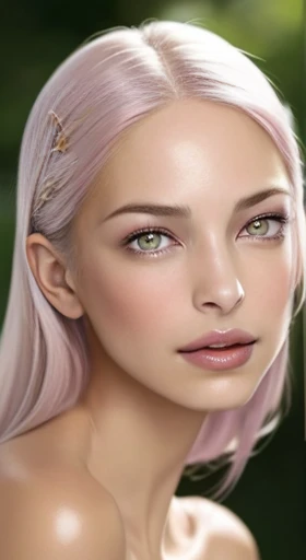 (masterpiece, best quality), shiny face, shiny skin, best quality, ultra-high resolution, depth of field, intricate details, thin, ((slim)), beautiful girl, Light pink hair, white skin, light purple eyes, sharp jawline, cropped jacket, messy hair, plump lips, upper body, smirk, plum areolas, light colored areolas, Puffy nipples, puffy areolas, both sides of tits is in the flame, detailed eyes, detailed tits, enhanced tits tufts, detailed face, detailed tits, detailed vagina, light pink nipples, full body, leaning forward, topless