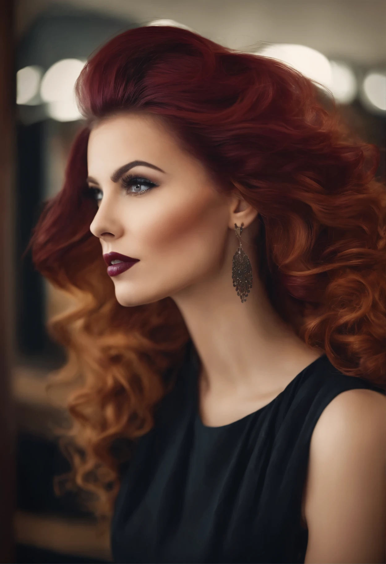 Imagges ;Hairdresser style for the profile image of a professional salon
