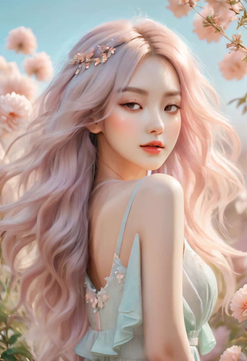 pastel tones,Light style,cozy calm,nature,warm and comfortable,garden,Beauty