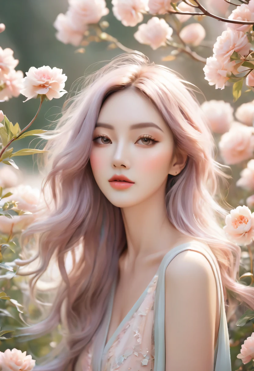 pastel tones,Light style,cozy calm,nature,warm and comfortable,garden,Beauty