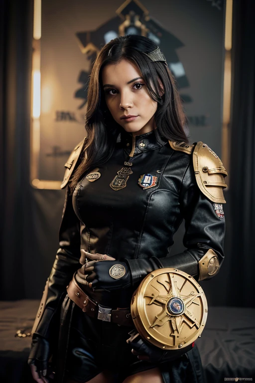 Warhammer 40k Star Wars fondos de pantalla, Al estilo de Canon EOS 5D Mark IV, Gothic Gradeur, Intensidad de primer plano, Gris y oro, Disfraces elaborados,Golden Eagle Badge, Filmado en 70mm --AR 16:9 --q 2 --s 1000
