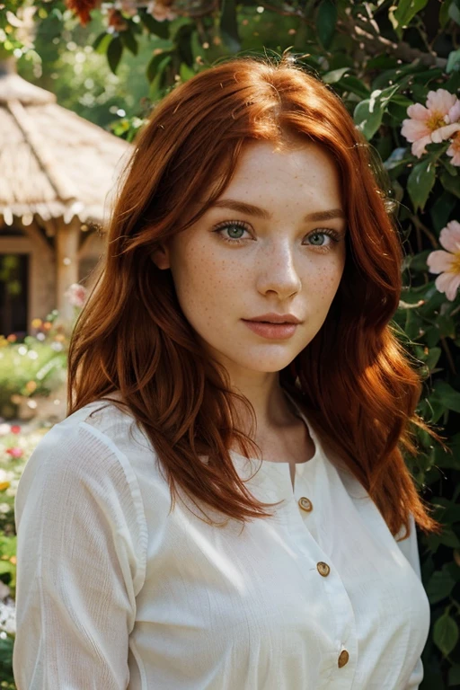 there a woman with red hair posing for a picture, a redheaded young woman, redhead girl, cute young redhead girl, red haired young woman, redhead woman, short redhead, beautiful redhead woman, bryce dallas howard, portrait of a red haired girl, with red hair and green eyes, portrait of maci holloway, sadie sink, red hair and freckles