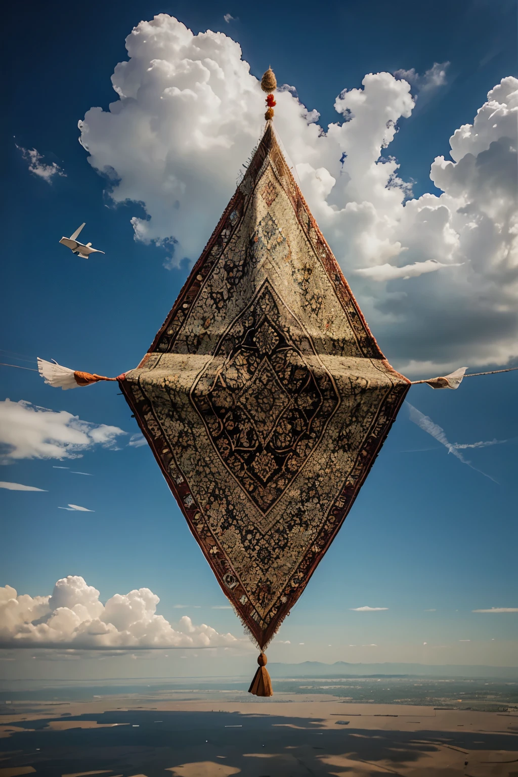 flying carpet in the sky