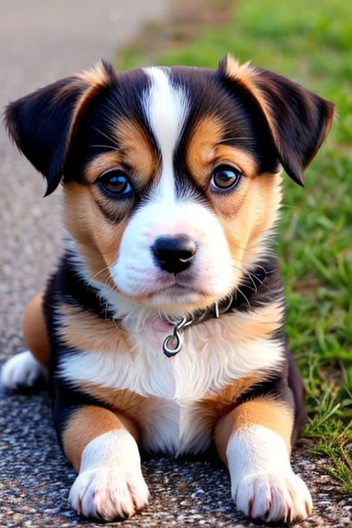 cute dog of different breeds