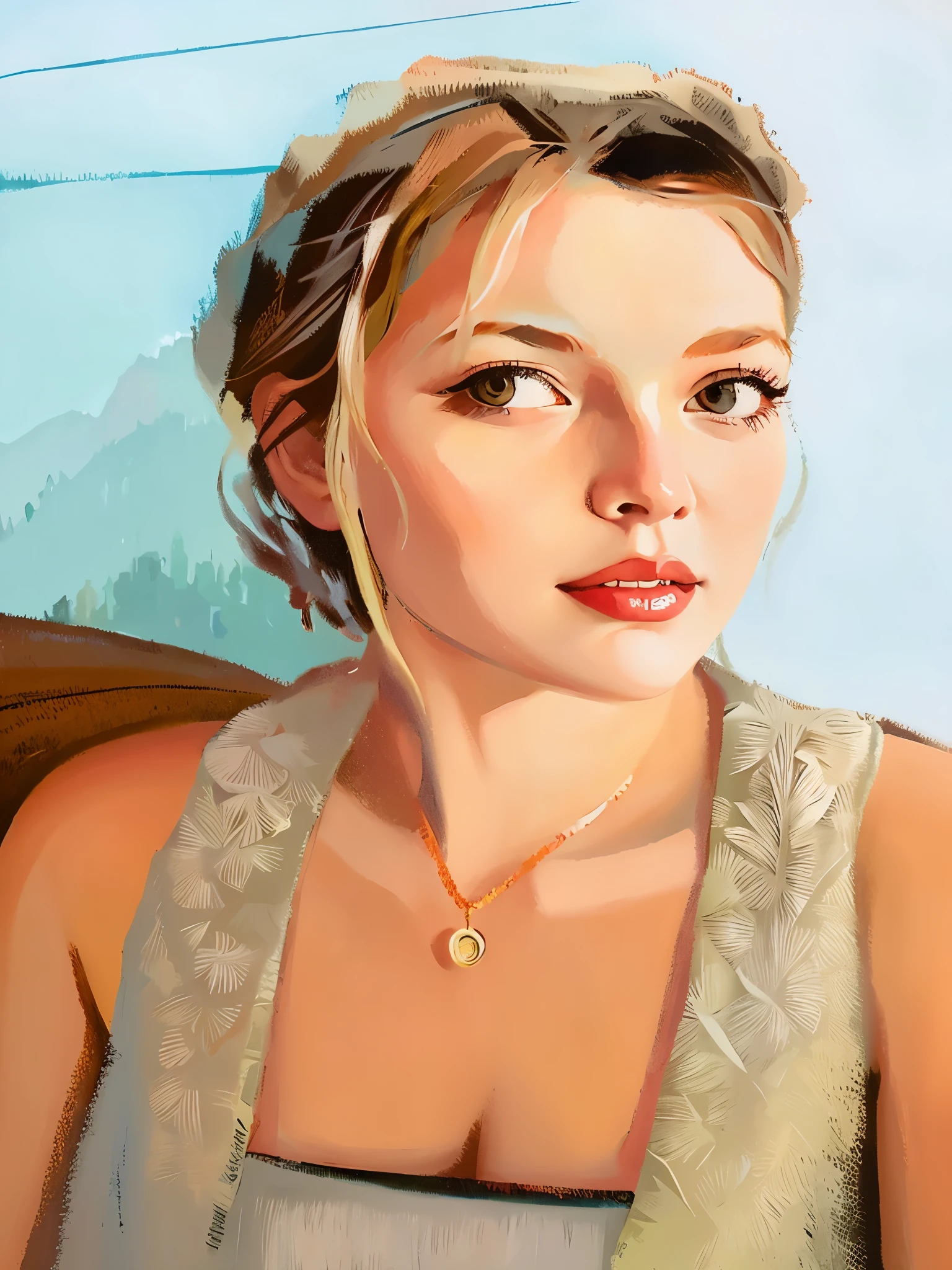 Stylize as a picturesque portrait in the style of impressionism