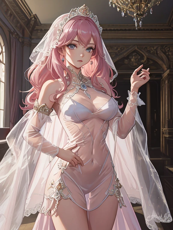 {{{{masterpiece}}}}, {{{super detailed}}}, {{{High resolution}}}, {{excellent ???????}}, (((highest quality))), ((very delicate and beautiful)), {{very detailed and delicate}}, extremely detailed, solo, perfect face, pretty face, highly detailed face，(muste piece), (best quality)、One female、best style、beautiful woman、The most beautiful woman in the world、(((transparent sheer dress:1.5))),((???????????))、(((long pink hair)))、royal palace interior, chalk palaceの中, baroque architecture, elegant walkways between towers, in luminist baroque style, royal palace, Baroque symmetry, Italian Renaissance architecture, Endless corridors, Rococo architecture, Baroque interior, chalk palace,